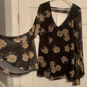 Black Floral Shirt - Torrid
